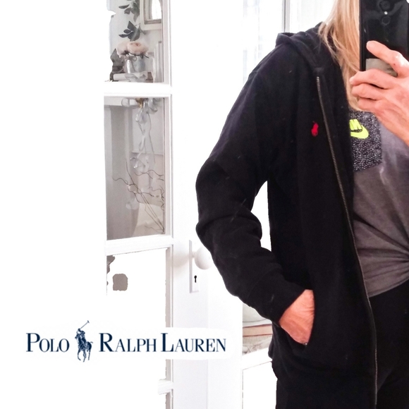 Polo Ralph Lauren Jackets & Blazers - POLO RALPH LAUREN WOMENS BLACK FULL ZIP HOODIE
